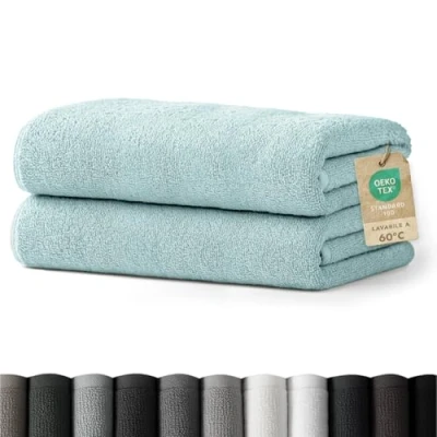 Immagine di Blumtal Asciugamani Bagno, Set Super Assorbenti, 100% Cotone Certificato Oeko Tex 100, 2 Bagno (70x140cm), Azzurro