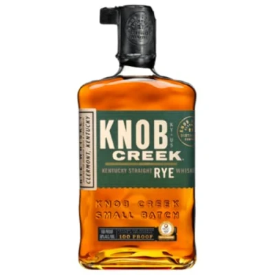 Immagine di Knob Creek Rye Whisky, Whisky di segale invecchiato e racchiuso in &quot;100 proof&quot;, 9 anni invecchiamento 1 bottiglia da 700ml