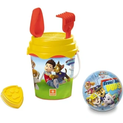 Immagine di Mondo Toys Paw Patrol Bucket Set, Set Mare Renew con Secchiello, Paletta, Rastrello, Setaccio, Formina, Annaffiatoio Inclusi, 28243