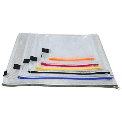 Immagine di FolderSys Set di 6 astucci con zip (PVC), vari colori