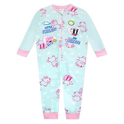 Immagine di Peppa Pig Ragazze Tutina Pile Pigiama Intero Turchese 4 5 Anni