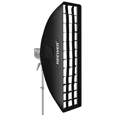 Immagine di NEEWER Softbox con Attacco Bowens per Flash da Studio Speedlite, Griglia a nido d&#039;ape, Nero,35 x160cm