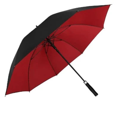 Immagine di ZOMAKE Ombrello da Golf Grande 157cm,Automatico Ombrelli Pioggia Grandi Resistente Antivento Con Doppio Baldacchino,Extra Large Umbrella Per Uomo Donna(Nero/Rosso NEW)