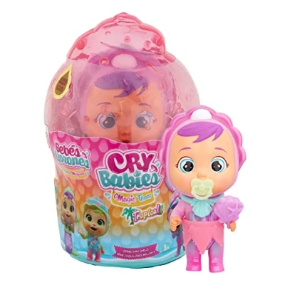 Immagine di Cry Babies Magic Tears Tropical Shiny Shells Coraline Bambole collezionabili che piangono Lacrime Schiumose e hanno 8 Accessori Gioco per Bambine Bambini +3 Anni