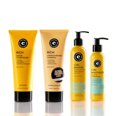 Immagine di COCUNAT Routine per il Volume dei Capelli Ricci Deterge, Idrata, Nutre, Definisce ed Elimina L&#039;increspamento Senza Silicone e Solfati Metodo Curly