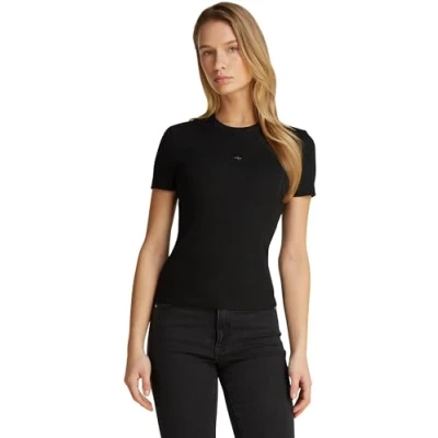 Immagine di Calvin Klein Jeans Label Fitted TEE Tshirt basic, Donna, Taglia: XL, Black