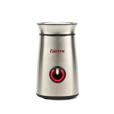 Immagine di Girmi MC01 Macinacaffe, 150 W, Corpo Inox, Capacità 50gr, Funzionamento PULSE, Macina spezie e caffè, Lame Pulsante retro illuminato, Base con avvolgicavo