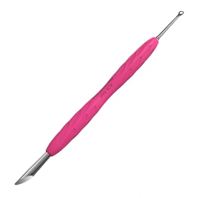 Immagine di Strumento doppio per manicure con manico in silicone STALEKS UNIQ PQ 11/2 (anello + bastone di cavallo)