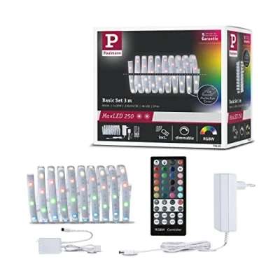 Immagine di Paulmann MaxLED Basic RGB 79881 Kit base striscia LED con spina 24 V 3 m Bianco caldo 1 pz.