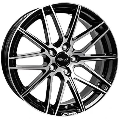 Immagine di Brock B34 8 x 18 et 34 girobulloni 5 120 72,6 580071282 centratura Hub, Nero front polished
