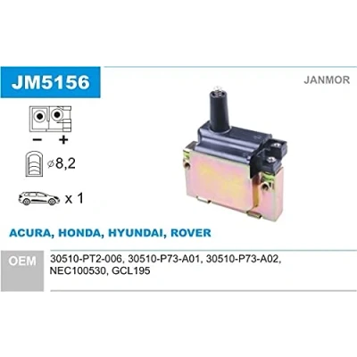 Immagine di JANMOR JM5156 Bobina d&#039;accensione HONDA: CIVIC 6 Hatchback, HR V I, CR 1
