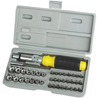 Immagine di Brüder Mannesmann M29041 Kit inserti 41 parti Profilo a T, Taglio, Croce Phillips, Pozidriv, Brugola interna, Quadrato interno