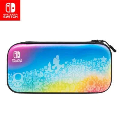 Immagine di PDP Gaming licenza ufficiale Switch Slim Deluxe Travel caso STAR SPECTRUM Semi Hardshell Console Stand Protective PU Leather Holds 14 Games Works with OLED &amp; Lite