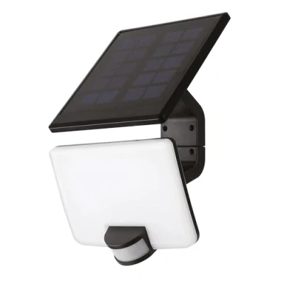 Immagine di Suprema, Faretto LED da Esterno Solare, Proiettore Crepuscolare con Pir, Sensore e di Movimento, IP54, Pannello Solare Orientabile, Cavo 3m