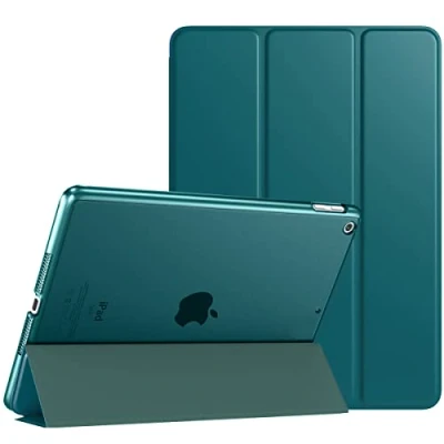 Immagine di TiMOVO Cover per iPad 9 Generazione 2021/iPad 8 2020/iPad 7 2019, Custodia con Guscio Posteriore Traslucido Smart Auto Svegliati/Sonno 10.2&quot;, Gemma Verde