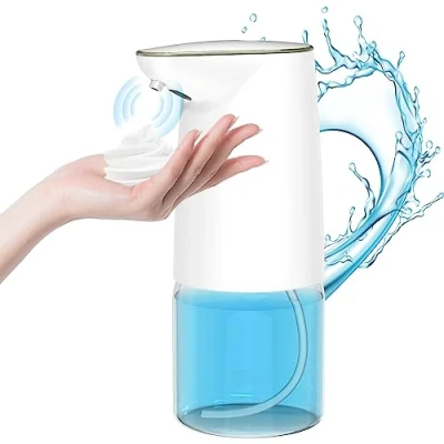 Immagine di dispenser di sapone automatico, 500 ml, erogatore elettrico con sensore, automatico in schiuma 2 livelli regolabili, No Touch per cucina bagno