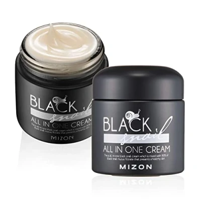 Immagine di [Mizon] Crema alla Bava di lumaca nera (75ml) Premium; Trattamento anti invecchiamento; Cosmetico coreano con estratti piante e mucina (All in One Black Snail Cream)