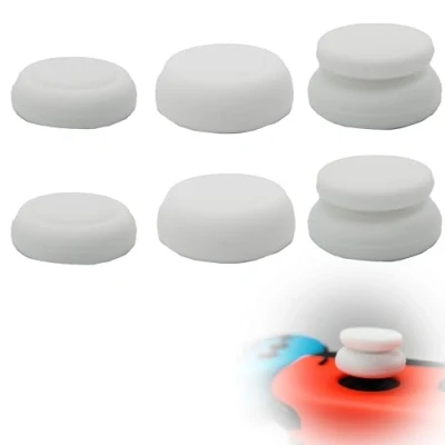 Immagine di MatoSan® 6 tappi Joystick compatibili Con Nintendo Switch Grip Joy Thumbstick Lite OLED Accessori Thumb Grips Cappucci per pollice Steam Deck