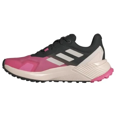 Immagine di adidas Terrex Soulstride Rain.RDY Trail Running Shoes, Scarpe Basse Non da Calcio Donna, Pink Fusion/Putty Mauve/Core Black, 42 EU