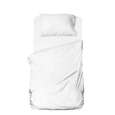 Immagine di hermet Set Lenzuolo Una Piazza e Mezza Microfibra, Bianco, Completo Letto, Sopra, Con Angoli, Federa, Winner