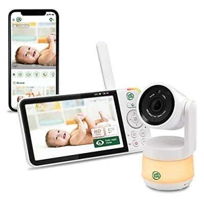 Immagine di LeapFrog LF925HD Baby Monitor Video, 1080p WiFi Smart per neonati, Pan &amp; Inclinare 360, Zoom 8X, Display HD da 5&quot; 720p, Luce notturna a colori, Visione Audio 2 vie