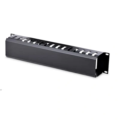 Immagine di StarTech.com Pannello Gestione Cavi Orizzontale per armadi rack 2U con canalina Passacavi a denti e coperchio, gabbia armadio 19&quot; (CMDUCT2U)