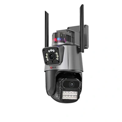 Immagine di OBA telecamera multi obiettivo Dual lente WiFi 4MP IP di monitoraggio bidirezionale Autotracking