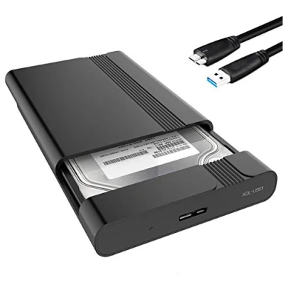 Immagine di GeekerChip 2.5 inch USB 3.0 HDD SSD Case Esterno per Disco Rigido 7 9.5mm 2.5&quot; SATA I/II/III Hard Disk con Cavo,Strumento Gratuito Supporto UASP