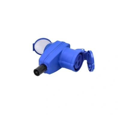 Immagine di cartrend Explorer CEE Giunto angolare a 3 Poli e Presa di Protezione con Coperchio Ribaltabile, per Campeggio, Caravan, Camper, dall&#039;umidità, IP44, Adatto Cavi Fino x 2,5 mm²,