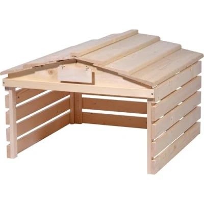 Immagine di dobar® Robot Tosaerba Garage in Legno con Tetto Rimovibile rifugio targhetta Personalizzabile 78,5 x 74 52,5 cm Naturale