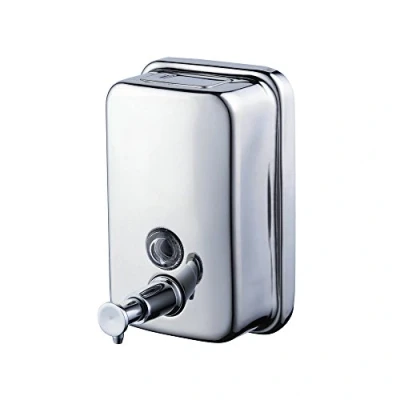 Immagine di Beelee Dispenser di Sapone Liquido, Montaggio a Parete Dosatore Acciaio Inossidabile, Cromo, 500 ml