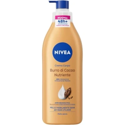 Immagine di NIVEA Crema Corpo Burro di Cacao Nutriente con Acido Ialuronico, Pump 400 ml