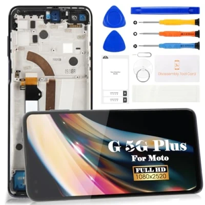 Immagine di SRJTEK Per Motorola G 5G Plus Schermo LCD Uno Display Moto One UW Sostituzione Dello Edge S Touch Screen XT2075 3, XT2075, 2 Digitizer Assembly Kit Parti di