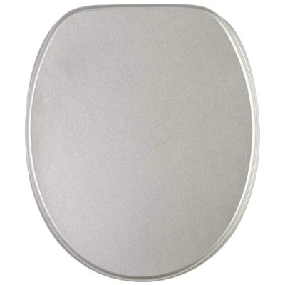 Immagine di Sanilo Sedile WC con chiusura ammortizzata, grande scelta di copriwater scintillanti da legno robusto e alta qualità (Argento scintillante)