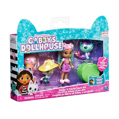 Immagine di Gabby&#039;s Dollhouse, Set Amici, con Bambola di Gabby Arcobaleno, 3 Personaggi Giocattolo e Un Accessorio a Sorpresa, per Bambini dai Anni in su, 6065350