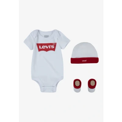 Immagine di Levi&#039;s Classic Batwing Infant Bootie Boxed SET Berretto per bambini, Taglia: 68 80, White