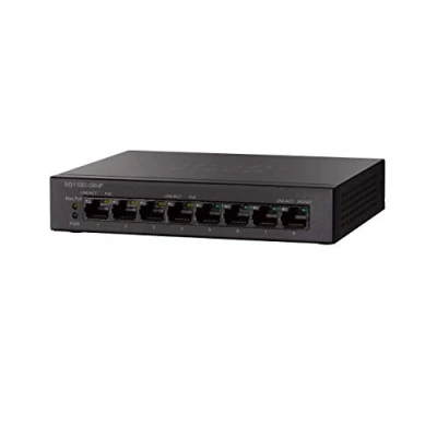 Immagine di Switch non gestito Cisco SG110D 08HP con 8 porte Gigabit Ethernet (GbE) e PoE di 32 W, protezione a vita limitata (SG110D EU)