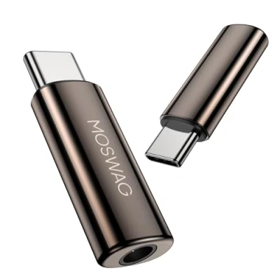 Immagine di MOSWAG adattatore da USB C a Jack 3,5 mm, per cuffie Aux audio in lega di zinco Samsung GalaxyS23 S22 S21 Ultra, Pixel 7/6 iPad Pro/Air/Mini