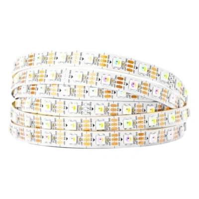 Immagine di BTF LIGHTING SK6812RGBW RGB + bianco naturale Individualmente indirizzabile 5m 60 LED/pixel/m Flessibile 4 colori in 1 LED sogna colorato Striscia IP30 Non impermeabile DC5VPCB