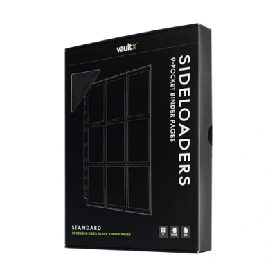 Immagine di Vault X Sideloaders Fogli per Raccoglitore Buste di catalogazione 9 Tasche Carte da Gioco collezionabili Apertura Laterale (50 Fogli)