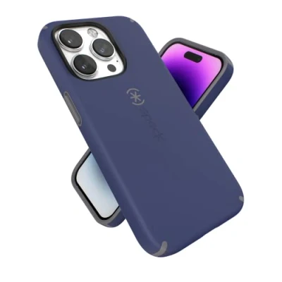 Immagine di Speck Products CandyShell Pro iPhone 14 Case, Prussian Blue/Cloudy Grey