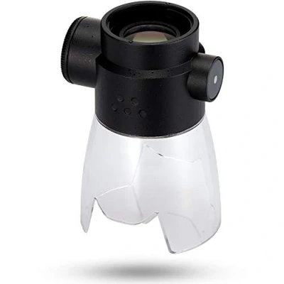 Immagine di PENTAX Supporto macro monoculare V MS1 con luce LED per VM6X21 Quando montato sul monoculare, può essere utilizzato come microscopio ingrandimento 18x, ideale osservare micro