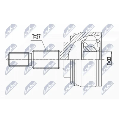 Immagine di NTY NPZ RE 064 Kit Giunto Omocinetico Assale anteriore Dx RENAULT: Kangoo II / Grand Kangoo, LAGUNA 2