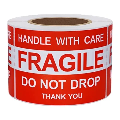 Immagine di Hylabelest 5,1 x 7,6 cm Do Not Drop Thank You Fragile adesivi maniglia con cura spedizione etichette di avvertimento (5,1 cm)