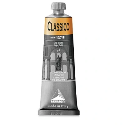 Immagine di Maimeri CLASSICO 60 ml, Extra feine Künstlerölfarbe, Farbton Hellgold