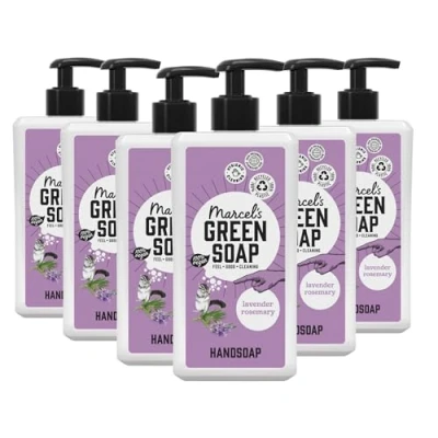 Immagine di Marcel&#039;s Green Soap sapone per le mani Lavanda e rosmarino Dispenser di 100% Eco friendly Vegan 97% Biodegradabile 500 ML 6 Pacchetti