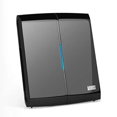 Immagine di Antenna TV Digitale Terrestre Amplificata HD August DTA300B Televisiva DVB T2 per Ricevitore Digitale/PC USB/Radio FM/DAB con Filtro LTE