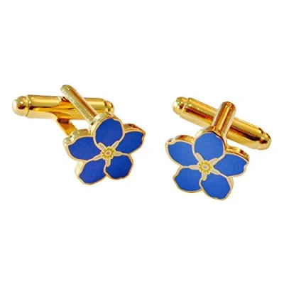 Immagine di Gemelli con nodo massonico Dimenticati me, colore: Scatola per gemelli., cod. forget cuffs 2