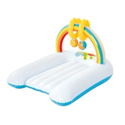 Immagine di Bestway 52241 Up In &amp; Over Fasciatoio Gonfiabile con Arcobaleno e 2 Giochi, 81x63x46 cm