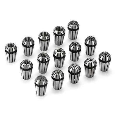 Immagine di Genmitsu ER11 Set di 15 pinze a molla, 1 7 mm, 1/8&quot; 1/4&quot;, per macchine da incisione CNC, utensili fresatura e tornio